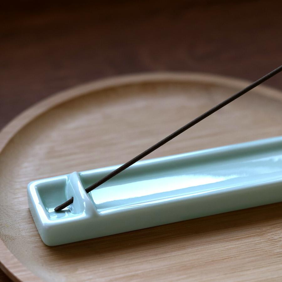 香彩堂 線香 ロング香皿 青磁 NEG-04 お供え 香典 代わり 贈り物