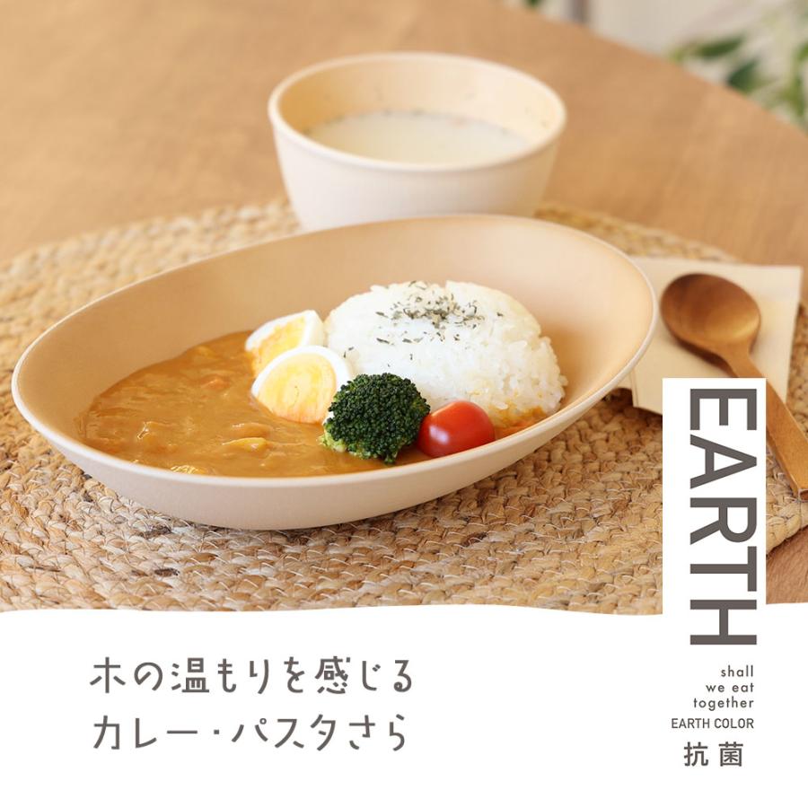 カノー(Kano) アースカラー 抗菌カレーパスタ皿 earth color プレート