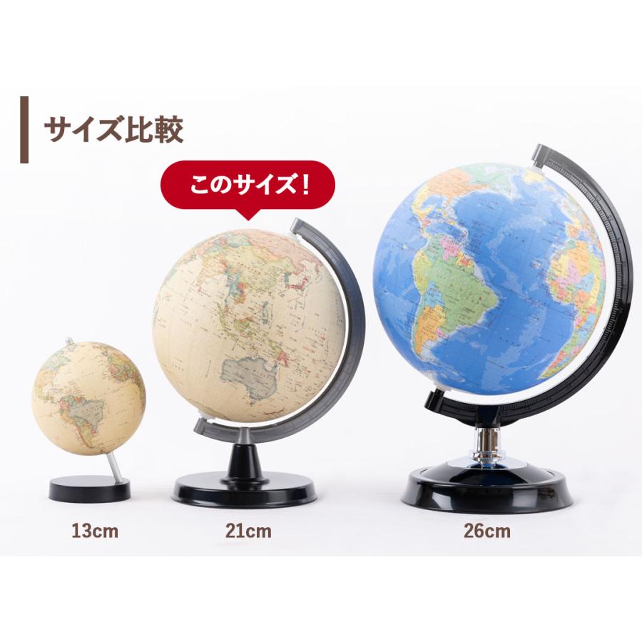 地球儀 行政 21cm プレゼント 誕生日 SHOWAGLOBES 6000万分の1 進学