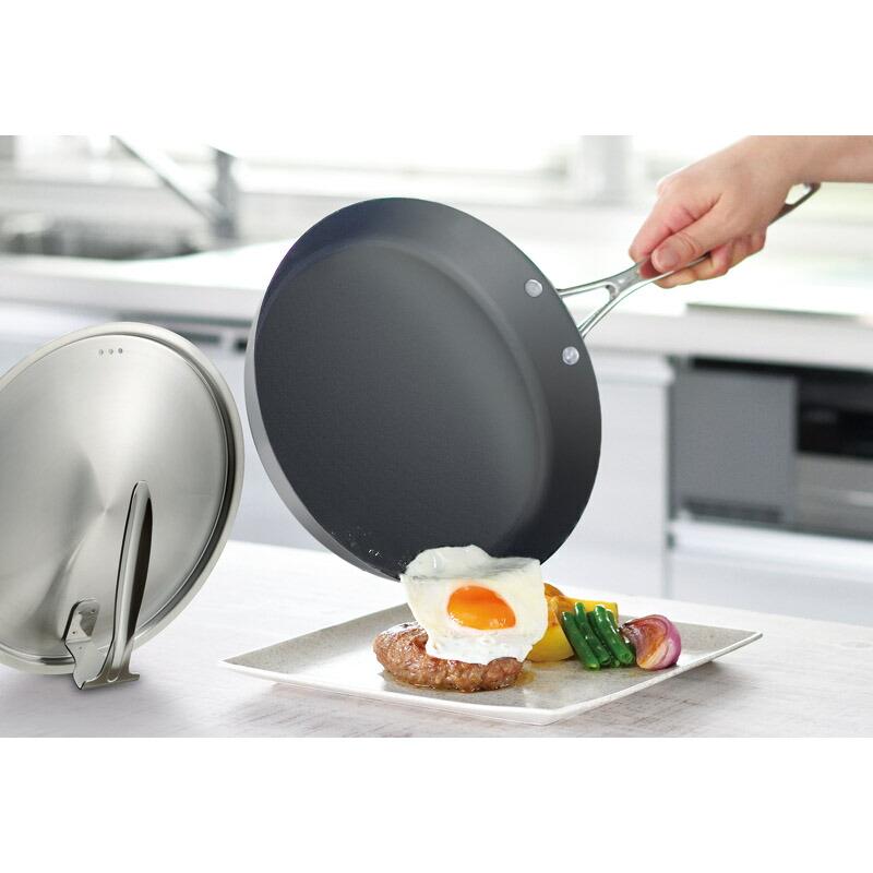 涅 IH対応窒化鉄フライパン24cm（蓋付）  MB-2580 内祝い ギフト プレゼント ご挨拶品 誕生日 粗品 お返し 御礼 割引 景品 品物 写真入り メッセージカード のしの画像