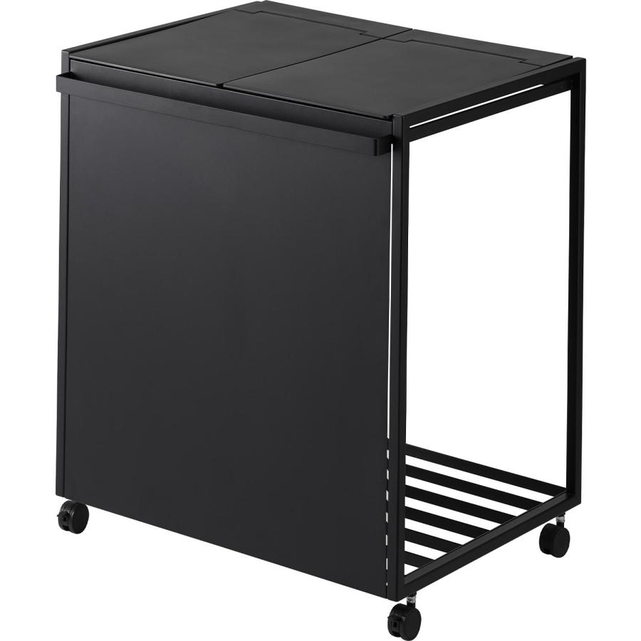 山崎実業 分別ダストワゴン タワー tower 黒