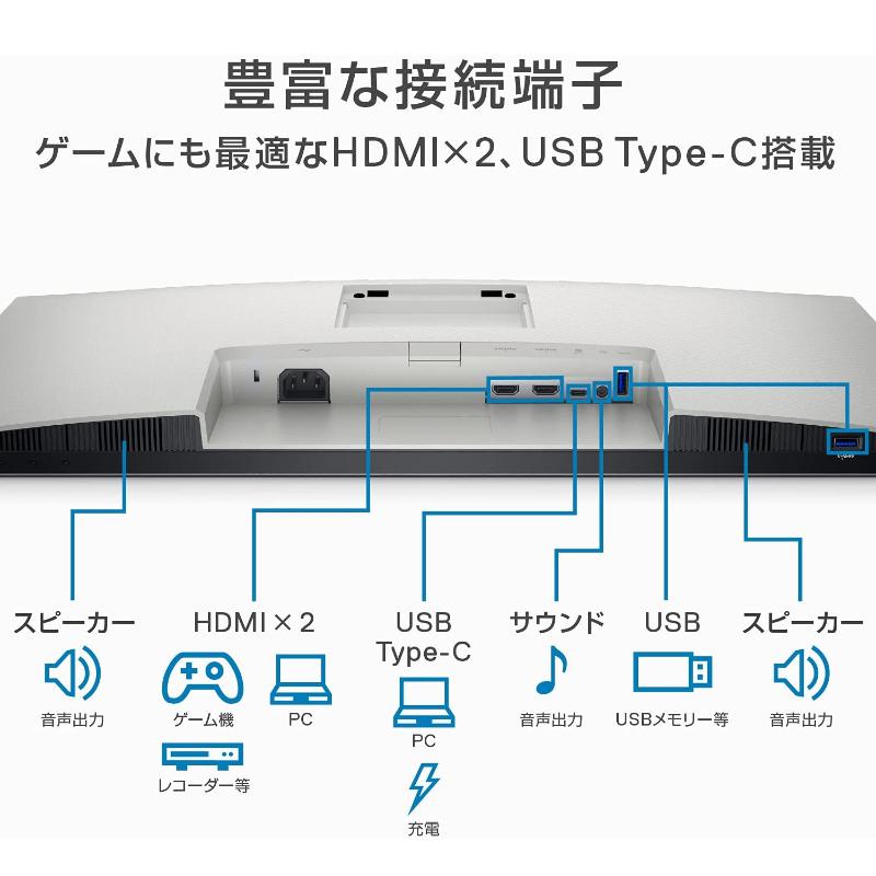 モニター Dell S2722QC 27インチ UHD IPS 非光沢 スピーカー USB-C