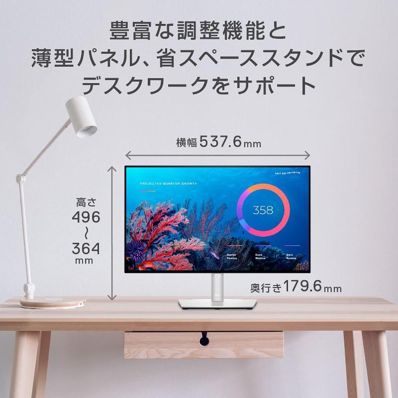 DELL モニター Dell U2422HE 23.8インチ フルHD IPS 非光沢 USB-C HDMI 