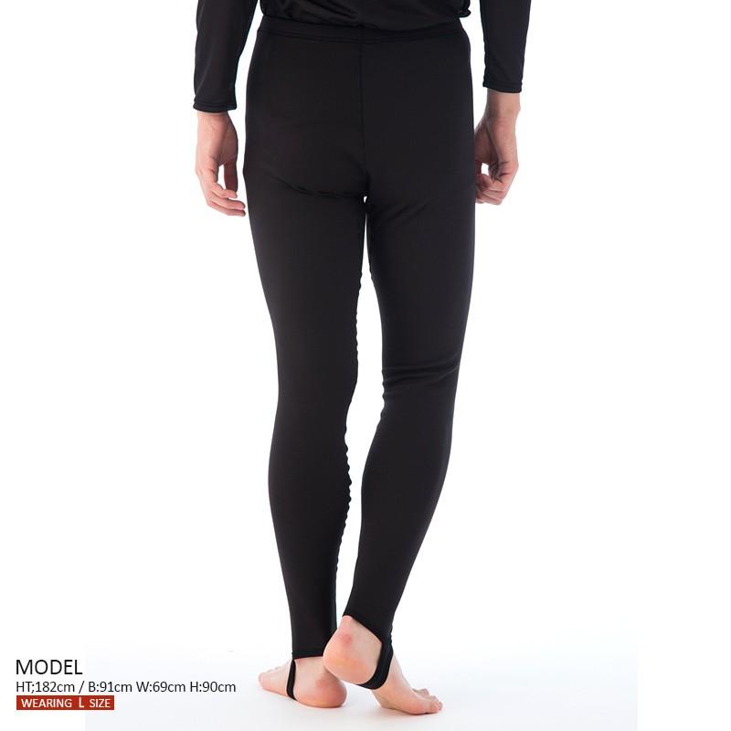 ヒートナノサイズ ロングパンツ メンズ ブラック／保温インナー
