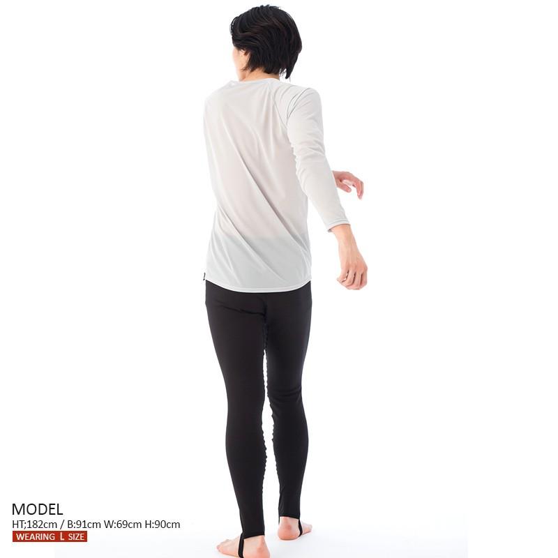 ヒートナノサイズ ロングパンツ メンズ ブラック／保温インナー レギンス トレンカ 抗菌 防臭 吸湿 速乾 蓄熱 発熱 防寒 冬 無地 日本製_8
