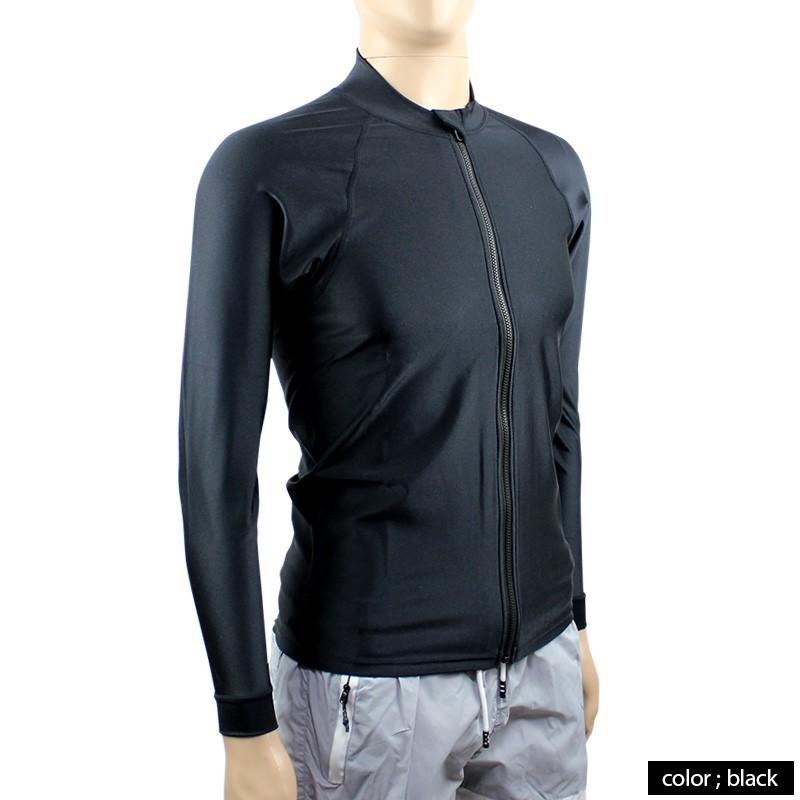 ラッシュガード メンズ 長袖 大きいサイズ 3L 日本製 ファスナー付き