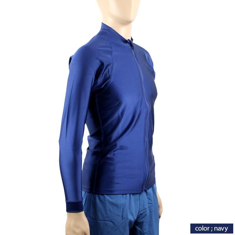 ラッシュガード メンズ 長袖 大きいサイズ 3l 日本製 ファスナー付き ジップアップ シンプル 無地 ジップ付き Zip Uv対策 水着 Rg Az M 3l スポーツウェア専売 デリング 通販 Yahoo ショッピング