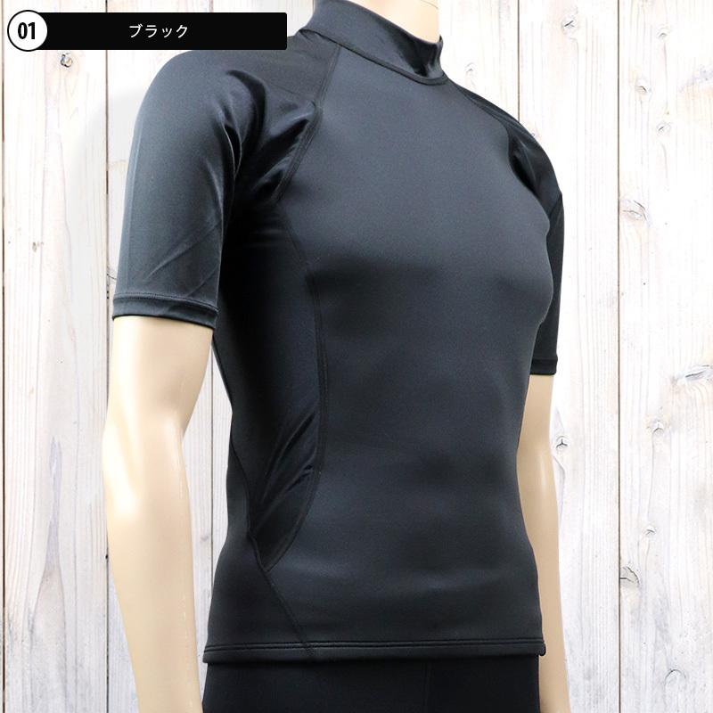 送料無料！日本製 ラッシュガード メンズ 大きいサイズ 3L 半袖（1.5mm ウェット生地）UVカット 紫外線カット 体型カバー サーフィン ダイビング タッパー |  | 02