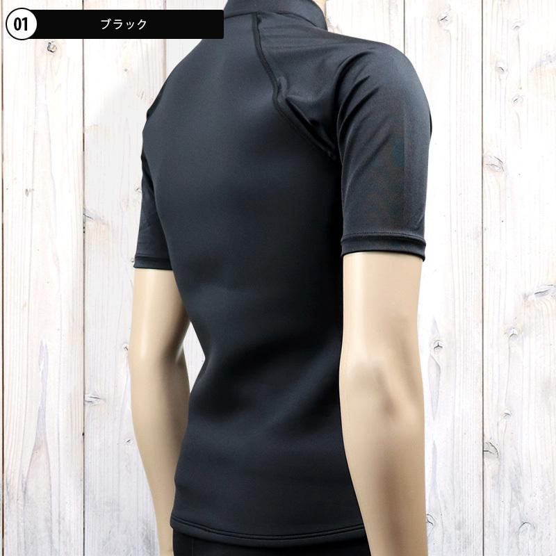 送料無料！日本製 ラッシュガード メンズ 大きいサイズ 3L 半袖（1.5mm ウェット生地）UVカット 紫外線カット 体型カバー サーフィン ダイビング タッパー |  | 05