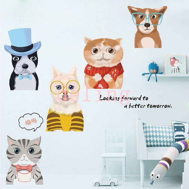 ウォールステッカー インテリア 壁紙 模様替え シール ステッカー イラスト 猫 犬 動物 アニマル 部屋 おしゃれ Diy リメイク かわいい キッ Ling 1277faspo デリングストア 通販 Yahoo ショッピング