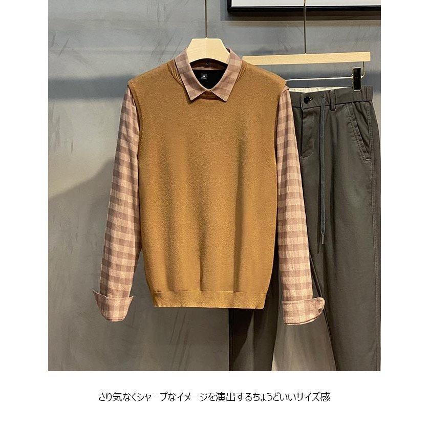 激安通販の ベスト ジレ ニットベスト メンズ ラウンドネック ニット ベスト ジレベスト ニットベスト メンズ ラウンドネック ニット ベスト ジレベスト 丸首 プルオーバー ジレ 秋 チョッキ ニットベスト メンズジレ クルーネック Www Threeriversofs Com