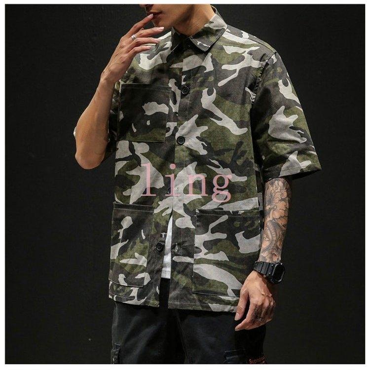 充実の品 シャツ カジュアルシャツ カジュアルシャツ 開襟シャツ メンズ 五分袖シャツ カジュアルシャツ 開襟シャツ メンズ 五分袖シャツ 迷彩柄 ミリタリーシャツ メンズシャツ シャツ トップス 夏服 5分袖 Www Threeriversofs Com