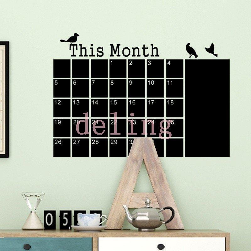 ウォールステッカー 壁紙 転写シールタイプ 壁飾り かわいい おしゃれ モノクロ レトロ 小鳥 とり 黒板風デザイン カレンダー 日にち ルームデザイ Ling 4064zvvqz デリングストア 通販 Yahoo ショッピング