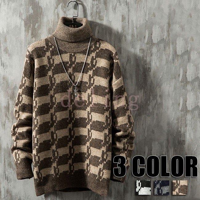 シルバーグレー サイズ トップス メンズ ニット セーター 長袖 セーターメンズ ニット タートルネック 男性用 厚手 暖かい セーター メンズ用 秋物 冬物 3色 Panchthar Pfco P1 Gov Np