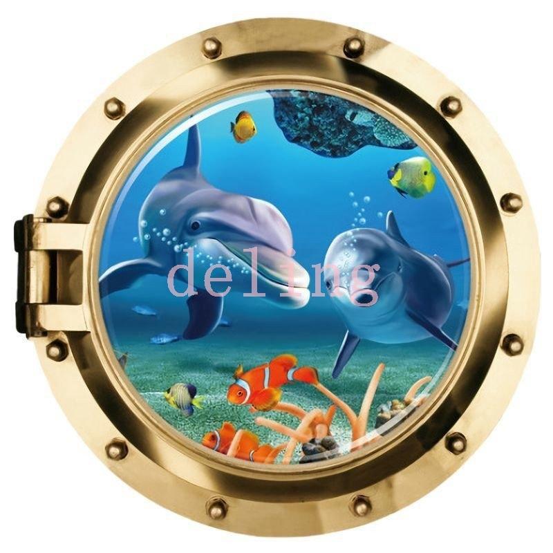 ウォールステッカー 壁紙シール 3d 立体的 トリックアート だまし絵 イルカ 海 海中 水中 魚 フィッシュ 海豚 おしゃれ ルームデコレーション Ling 9747hvfge デリングストア 通販 Yahoo ショッピング