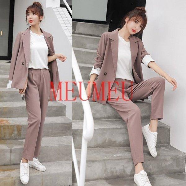 人気の春夏 秋 春 オシャレ パンツスーツ 代 カジュアルスーツ レディース スーツ ゆったり 韓国風 2点セット 40代 30代 セレモニースーツ その他スーツ フォーマル サイズ L Www Oroagri Eu