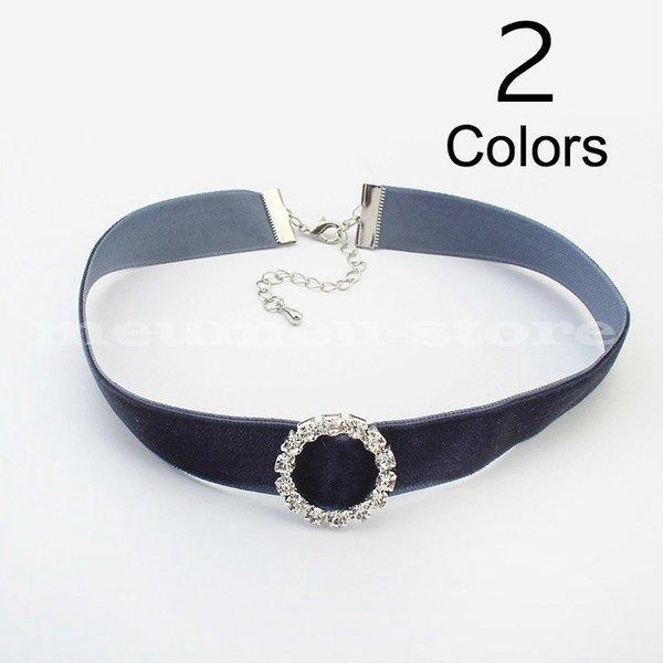 162円 新品 チョーカー ベロア ベルベット ラインストーン ネックレス ペンダント 首輪 アクセサリー デザイン レディース 女性用 おしゃれ かわいい ワンポイ