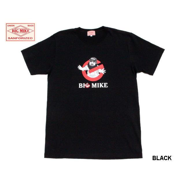 BIG MIKE ビッグマイク 半袖 Tシャツ ゴースト 「GOAST MIKE Tee」  7.2オンス アメカジ 黒 ブラック 白 ホワイト スミ 102128411｜delochunk｜02