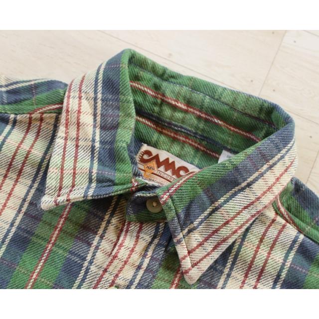 70s80s camco カムコ ヘビーネルシャツ USA製 グリーン L CAMCO カムコ ネルシャツ ヘビーウエイト Heavy Weight L/S