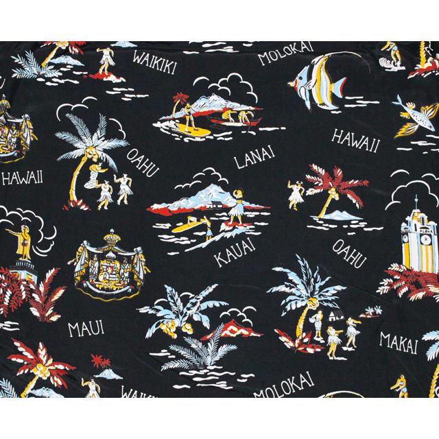 Kona Bay Hawaii コナベイハワイ 長袖アロハシャツ ハワイアイランド
