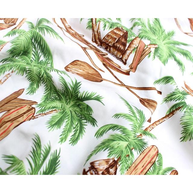 Kalaheo カラヘオ アロハシャツ パームツリー アウトリガーカヌー ハワイ製 レーヨン クリーム Dakho 1 デロチャンクアロハワークスy店 通販 Yahoo ショッピング