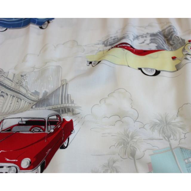 パラダイスファウンド　メンズ　50's アメ車柄　アロハシャツ　ハワイアンシャツ パラダイスファウンド アロハシャツ メンズ ハワイ製 アメ車柄