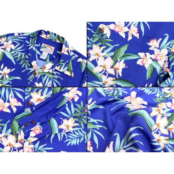 ワコマリア　プリンテッドフラワー　アロハ　ハワイアン　長袖シャツ　パラダイス Paradise Found パラダイスファウンド 長袖 アロハシャツ L/S ORCHID