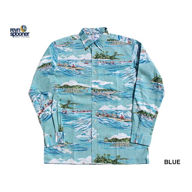 Reyn Spooner レインスプーナー 長袖 アロハシャツ カヌー L/S HEIHEI