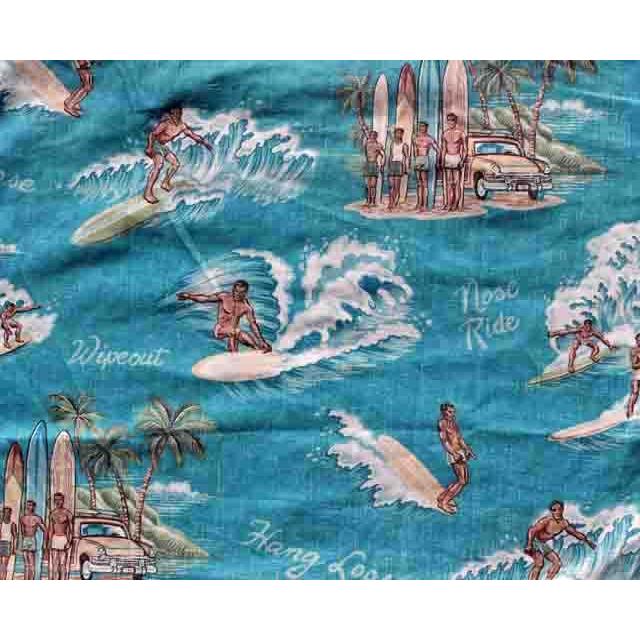 Reyn Spooner レインスプーナー アロハシャツ WAVE RIDERS サーフィン 
