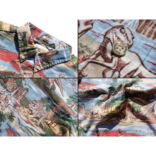 Reyn Spooner レインスプーナー アロハシャツ DINOS IN PARADISE 恐竜 