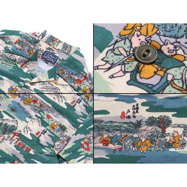 STUDIO D'ARTISAN 東海道五十三次 アロハシャツ 38 ダルチザン STUDIO D'ARTISAN ステュディオ・ダルチザン アロハシャツ