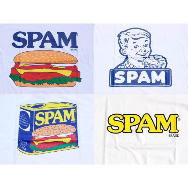 SPAM スパム 半袖Tシャツ 「SPAM Tee」 バーガー オールド CAN ロゴ 白 【メール便可】｜delochunk｜02