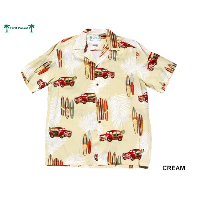 TWO PALMS トゥーパームス アロハシャツ Woody ウッディ ハワイ製