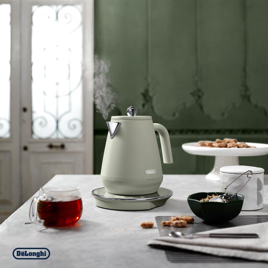 デロンギ　グレー 電気ケトル 温度調整機能付き デロンギ 【販路限定品】デロンギ エクレティカ 温度設定機能