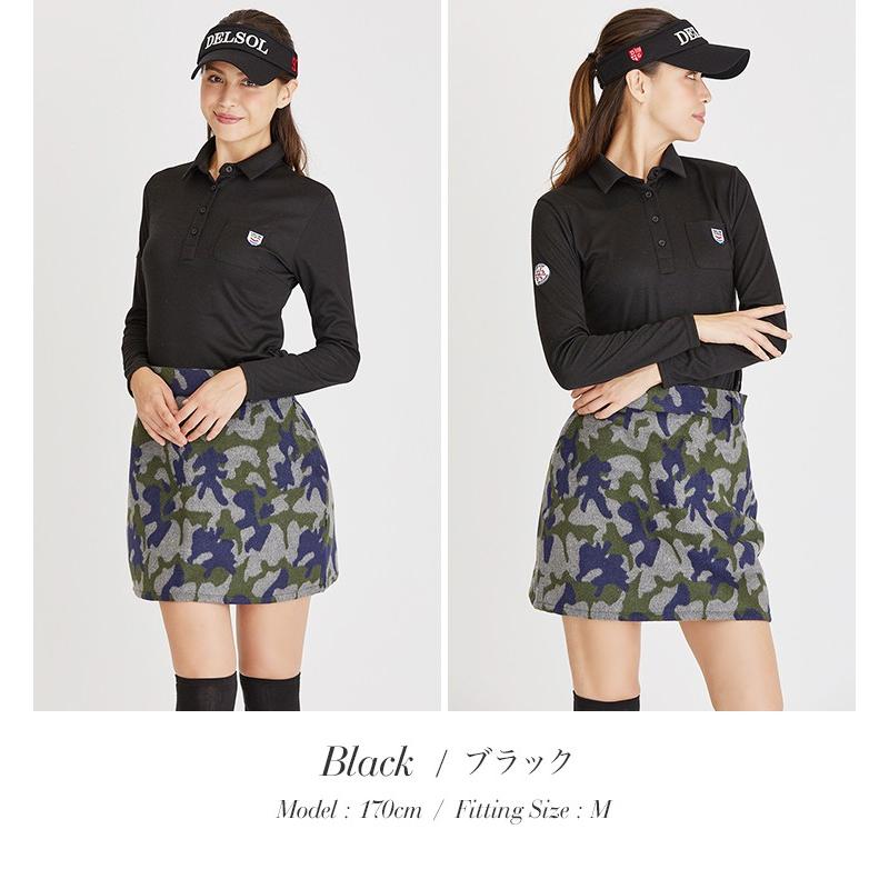特別価格 ポケット付刺繍入長袖シャツ 秋冬 アウトレット Sale レディースゴルフウェア 7406 Delsol Golf Yahoo 店 通販 Yahoo ショッピング