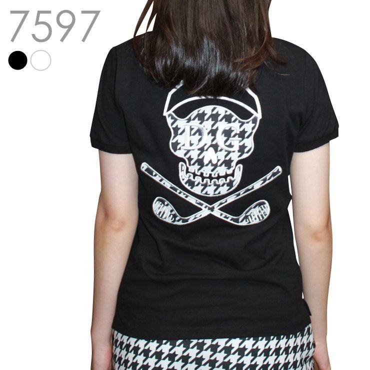 襟ジャガード千鳥柄バックスカルポロシャツ 大きいサイズ M L Ll 3l レディースゴルフウェア 7597 Delsol Golf Yahoo 店 通販 Yahoo ショッピング