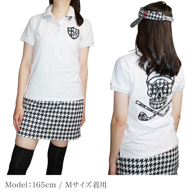 襟ジャガード千鳥柄バックスカルポロシャツ 大きいサイズ M L Ll 3l レディースゴルフウェア 7597 Delsol Golf Yahoo 店 通販 Yahoo ショッピング