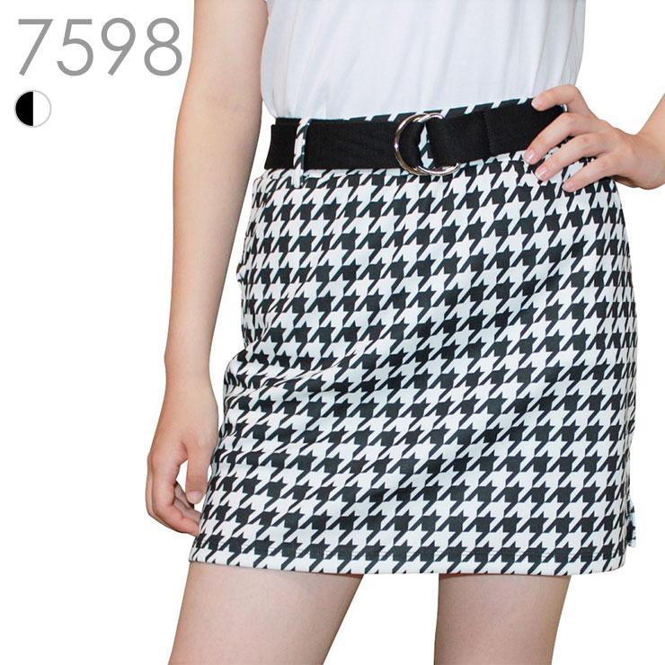 千鳥柄ポンチ台形スカート M L Ll 3l 大きいサイズ レディースゴルフウェア 7598 Delsol Golf Yahoo 店 通販 Yahoo ショッピング