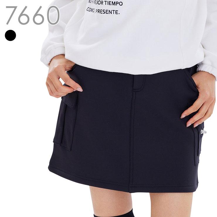 裏フリースボンディングカーゴスカート(BK) 秋冬 M/L/LL/3L 大きい  