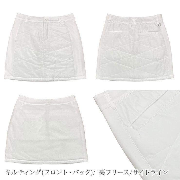 【新品未使用】V12 LUX 中綿 ダウン スカート 白 ゴルフ 防寒 完売御礼】中綿裏フリースキルティングスカート 防寒 LL 大きいサイズ