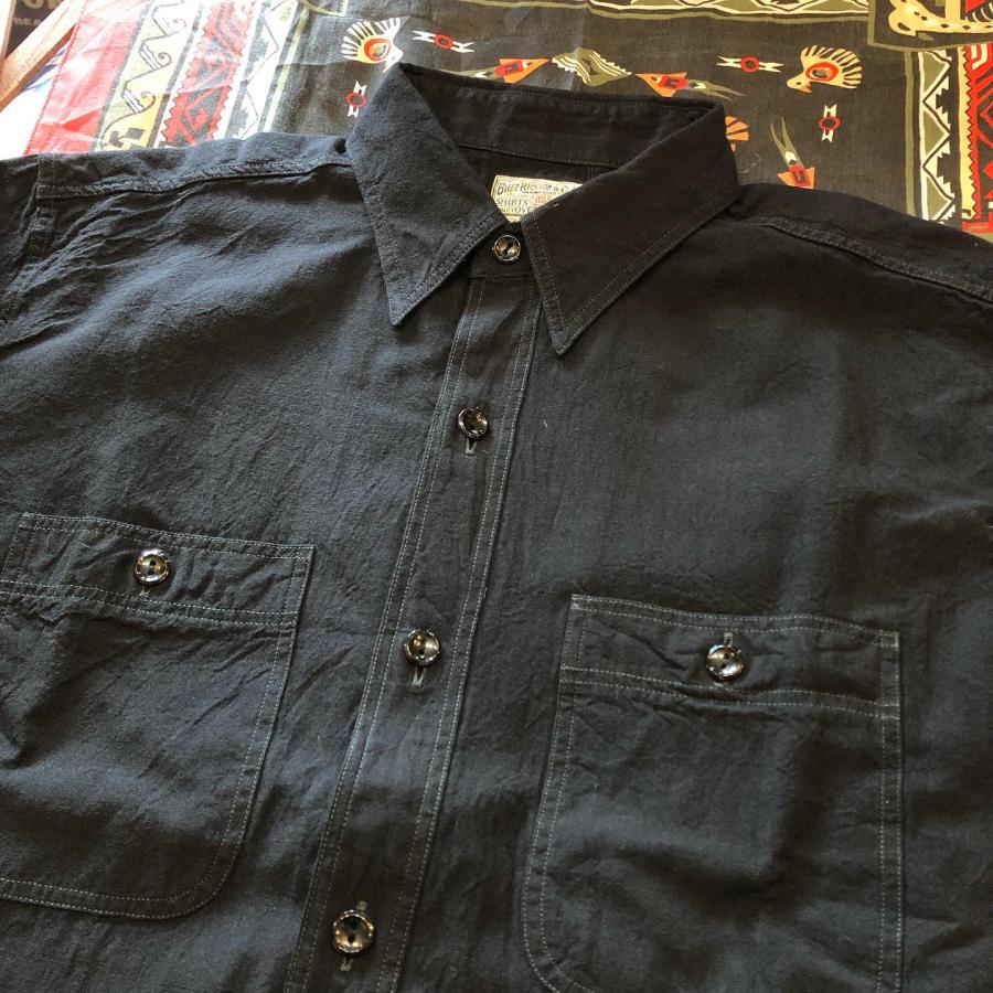 売買金 　　⭐️ RRL⭐️EMBOSSED GARRISON⭐️ブラック⭐️36 BUZZ RICKSON'S WILLIAM GIBSON COLLECTION BLACK CHAMBRAY WORK