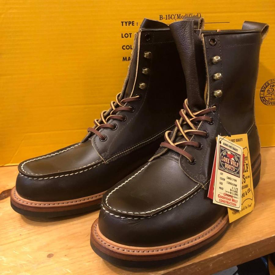 LONE WOLF Boots ロンウルフブーツ CAT'S PAW SOLE "WOOD CUTTER" LW01799-138/D.BROWN｜delsol-kumamoto｜02