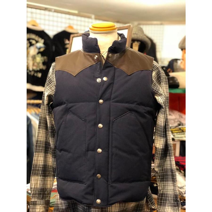 SUGAR CANE シュガーケーン レザーヨーク ダウンベスト LEATHER