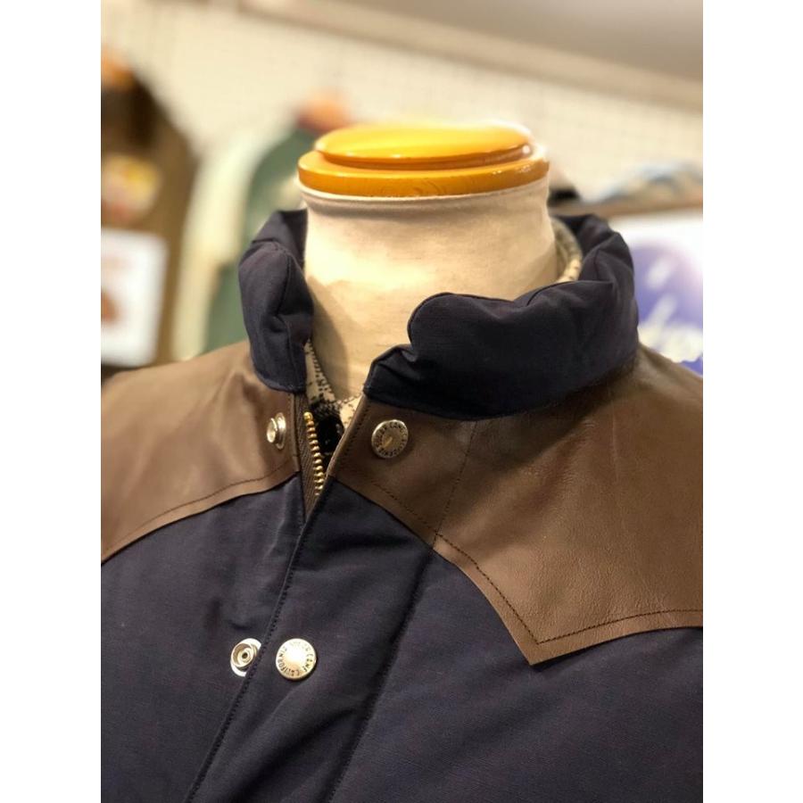 SUGAR CANE シュガーケーン レザーヨーク ダウンベスト LEATHER YOKE