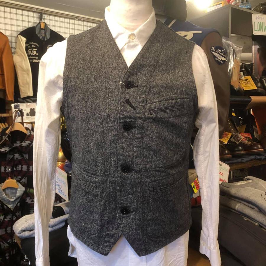 シュガーケーン コバートワークベスト SUGAR CANE 『9oz. BLACK COTTON COVERT WORK VEST』SC12795-119｜delsol-kumamoto｜02