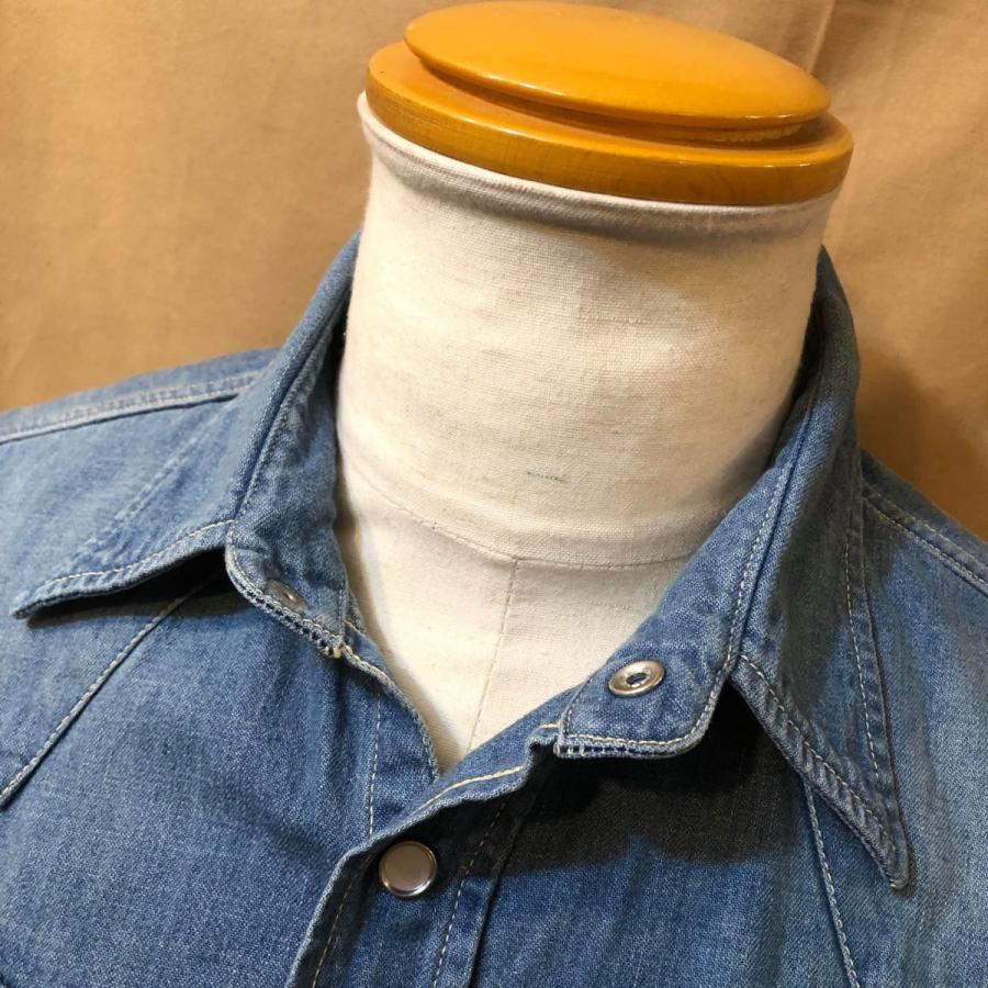 SUGAR CANE シュガーケーン ブルーデニム ウエスタンシャツ エイジング