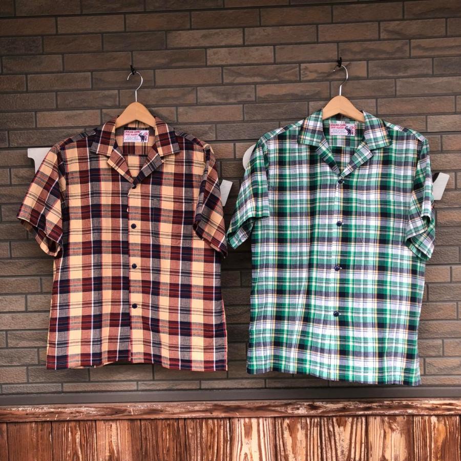 極美品　シュガーケーン　Sugar Cane 半袖　チェックシャツ M〜L相当 SUGAR CANE シュガーケーン マドラスチェック オープンシャツ