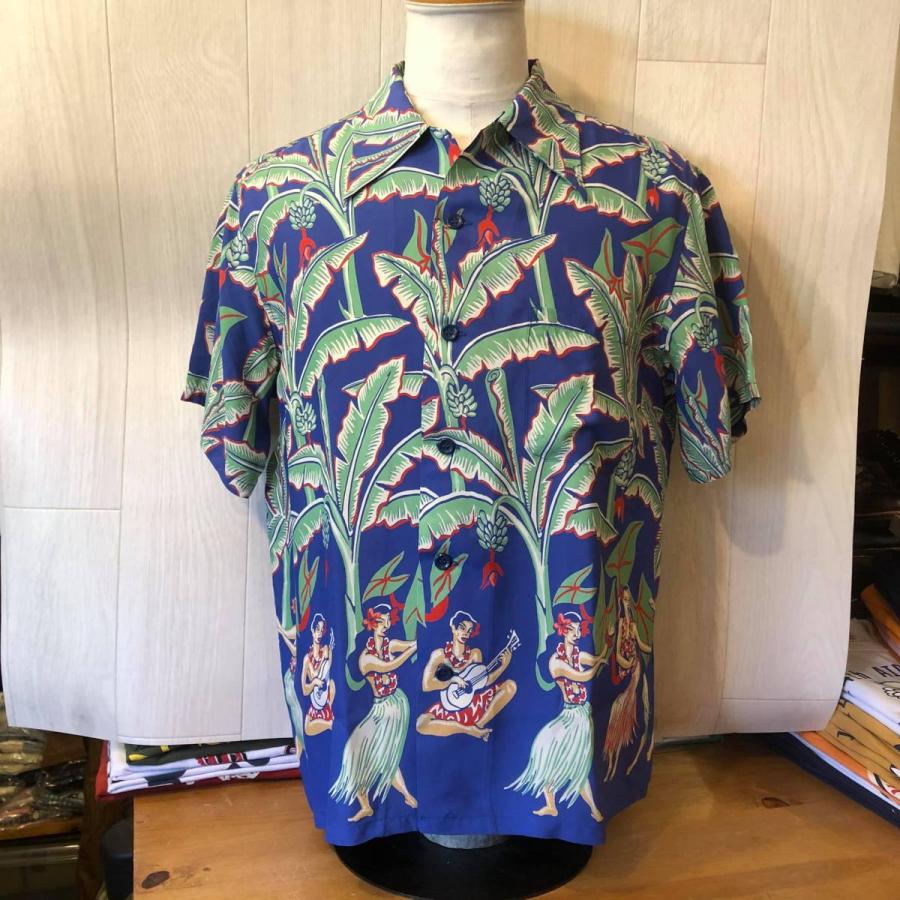 サンサーフ スペシャルエディション SUN SURF アロハ シャツ  “BANANA TREES” ARTVOGUE SS38202-125/BLUE｜delsol-kumamoto