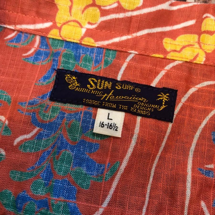 SUN SURF サンサーフ コットン リネン アロハシャツ “LEI HAWAIIAN