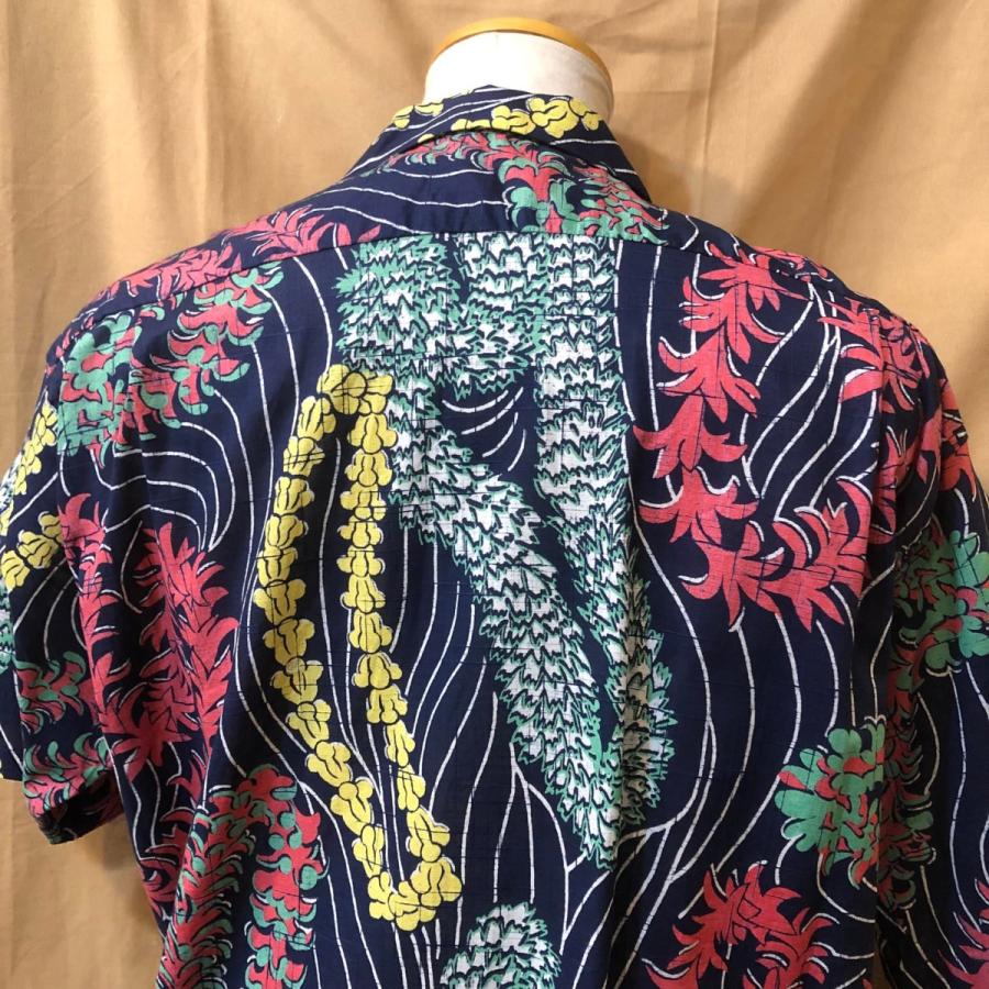 SUN SURF サンサーフ コットン リネン アロハシャツ “LEI HAWAIIAN